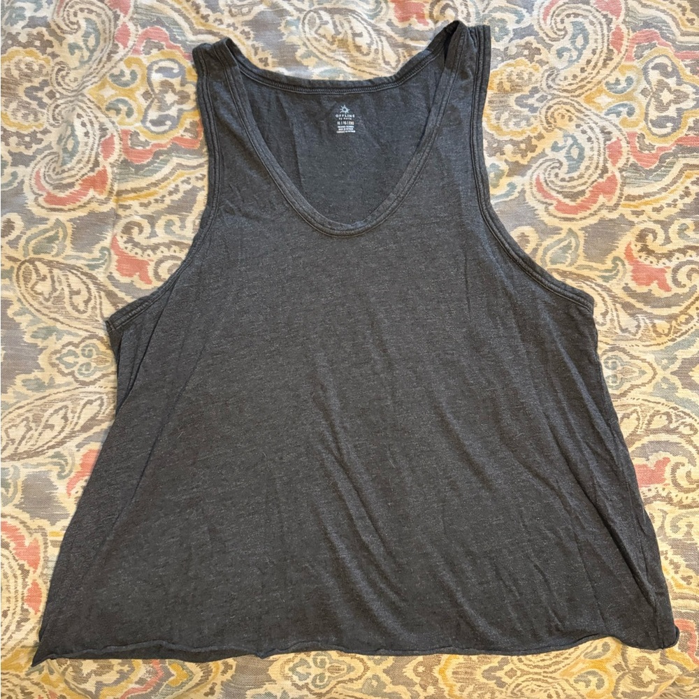Offline by Aerie Charcoal Sleeveless Tank